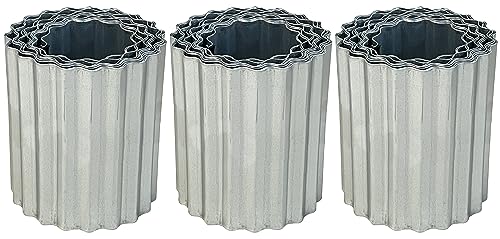Selections Pack of 3 Galvanised Steel Lawn Edging Rolls (16.5cm x 5m)