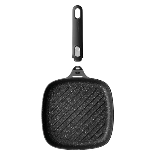 BergHOFF Grillpfanne aus Aluminium, schwarz, 24 cm