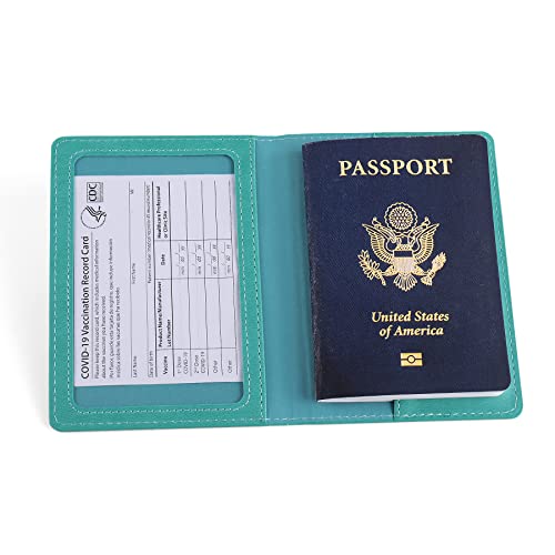 Labato Passport Holder Women, Passport Wallet Travel Document Organizer, Waterproof Cruise Accessories Must Haves, Travel Essentials Pu Leather Passport Cover For Women Men, Mint #TOP6