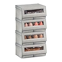 Algopix Similar Product 6 - mDesign Large Fabric Closet Shoe
