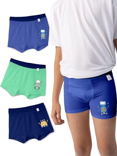 Image of superbottoms Boy Trunks | Supersoft Underwear for Boys | 3X Softer Underwear for Kids | Super Stretchy, Breathable, Gentle Elastics, No Scratchy Tags| 3 Free Funky Tattoos
