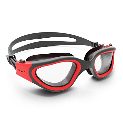 AqtivAqua Swimming Goggles Adult and Kids Goggles Kids 6-14 Men Women Swim Children Boys Girls DX-H (Red frame, Red case - Image 2