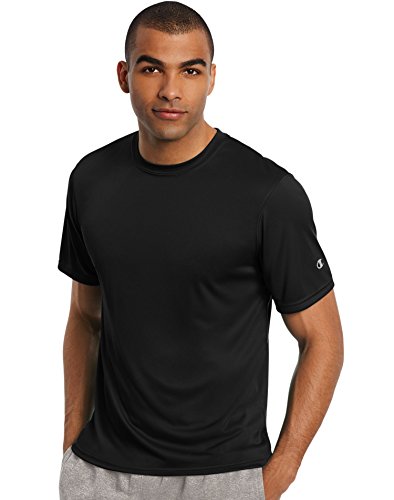 Champion Mens Tee Shirt Deep Short Sleeve Performance Black 2XL