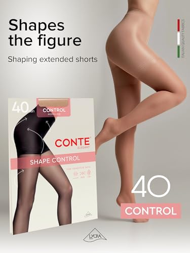 Image of Conte Body Shaping Semi Opaque Compression Tights Pantyhose Control 40 Den