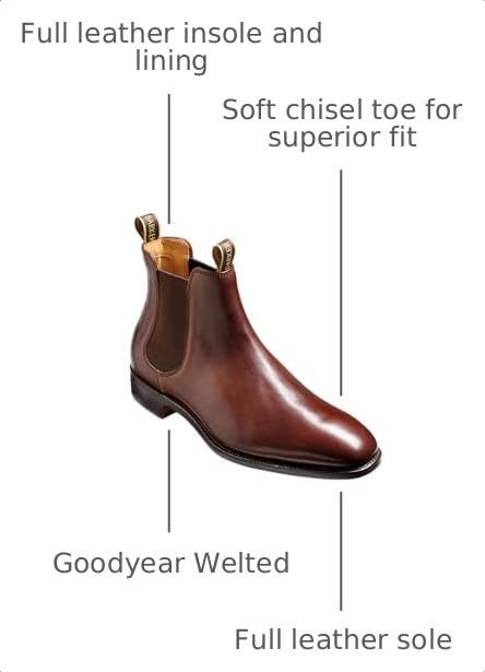 Image of BARKER Mansfield Handcrafted Men's Chelsea Boot - Premium Handmade Leather Chelsea Boots for Stylish Comfort
