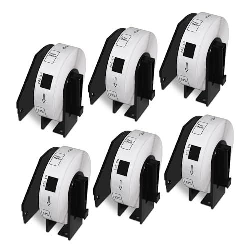 Image of BETCKEY DK-11204 Glossy Easy Peel Off Labels, 17mm x 54mm, 6 Rolls