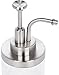 Dish Soap Dispenser Bottle W/Pump - Modern Bathroom & Kitchen Stainless Steel and Plastic Body - Countertop Refillable Accessory - Perfect for Liquid & Hand Lotion - Satin Brushed Design