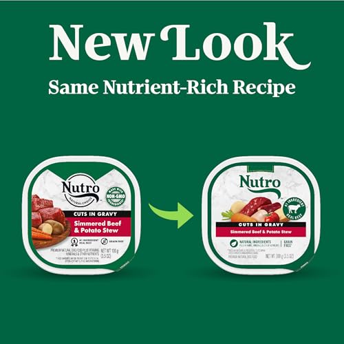 Image of Nutro Cuts in Gravy Wet Dog Food, Beef & Potato Stew, 3.5 oz, 24 Count