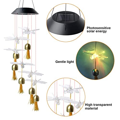 Dragonfly Wind Chime, Wind Chimes Outdoor, Gifts For Mom, Garden Decor, Party Decor,Garden Gifts,Wind Chimes For Mom， Dragonfly Wind Bell Decoration #TOP4