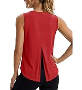 MAGCOMSEN Tank Top for Women Workout Quick Dry Sleeveless Muscle Open Back Athletic Gym Running T...