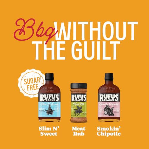 Image of Rufus Teague Sugar-Free BBQ Sauces and Dry Rub Gift Set, Gluten-Free 3pk | Keto Friendly, No Artificial Sweeteners, Gluten-Free, Low Carb, Saucin' & Rubbin' Tote, For Everyday Meals, Pantry Staple