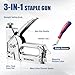 WORKPRO Upholstery Staple Gun, 3-in-1 Heavy Duty Staple Gun with Power Adjustment, 3000 pcs Staples and Stapler Remover, Manual Brad Nailer for Wood, Upholstery, Carpentry, Decoration DIY, Furniture