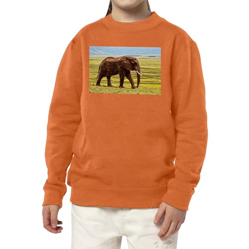 Sweatshirt enfant éléphant d'Afrique confortable et chaud pour l'école - 3