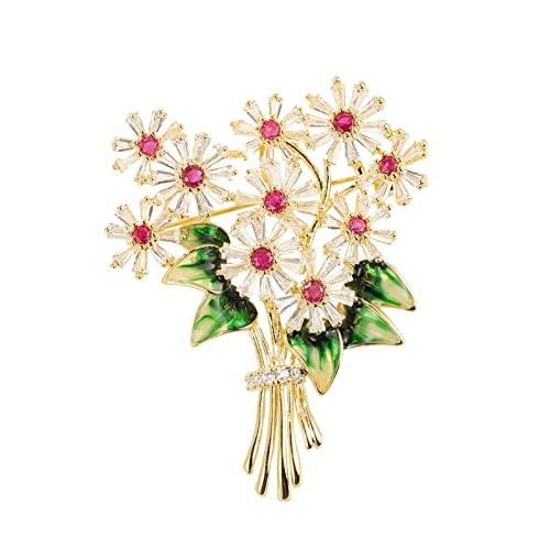 Image of Elegant Pearl Flower Designer Brooch Pins Broches Costume Jewelry For Women Fashion Christmas Gift