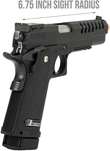 Miniatura 5 de Lancer Tactical WE 1911 Hi-Capa Hyper Speed Gas Blowback Pistola Airsoft Negro 330 FPS