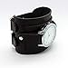 Aviator handmade extra wide cuff watch band double buckled of raw leather 18, 20, 22, 24 mm lugs