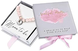 Mommy to Be Gift: Rose Quartz Baby Bonding Bracelet - Ideal Pregnancy Gift