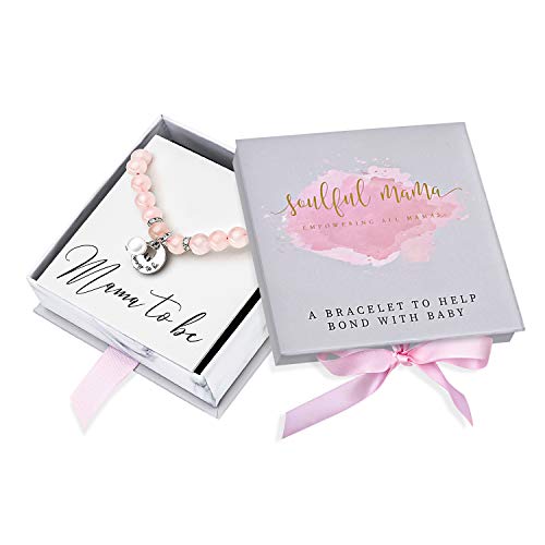 Mommy to Be Rose Quartz Baby Bonding Bracelet for Pregnancy, Baby Shower or Mom to Be