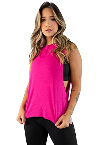 Camiseta Regata Vicbela Motivation Viscolycra Moda Fitness Feminina (GG, Rosa)