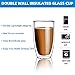 CNGLASS Double Wall Thermo Glass Cup 13.5 oz,Insulated Glass Coffee Set of 2
