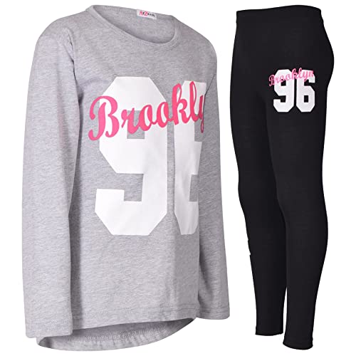 Image of A2Z 4 Kids Girls Love Crop Top T-Shirt And Splash Fashion Leggings Girls Pants Kids Outfit Sets Age 5-14 Years