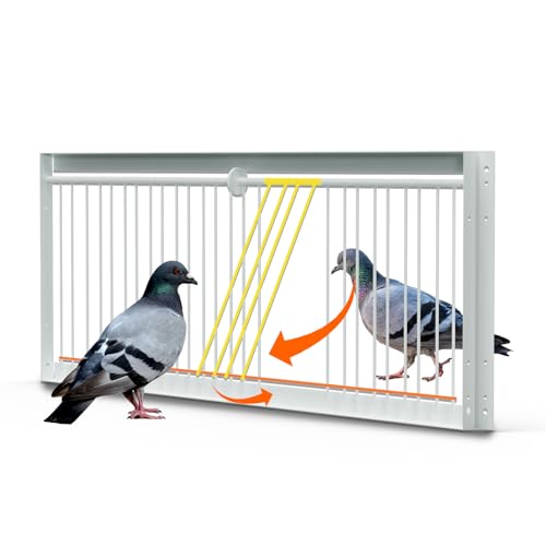 Image of 23.6in /60cm Pigeon Trap Door Pigeon Cage Door One Way Entrance Door Iron Wire Trap Pigeon House Door Bird T Trap Birdcage for Racing Pigeon Bird Cage Breeding Supply