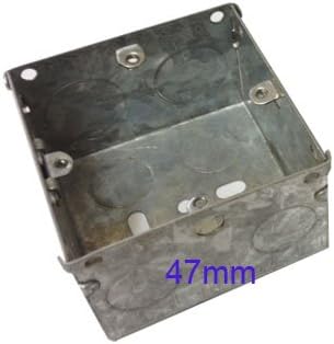 Wall Pattress Back Box Single 1 Gang 47mm Steel Metal