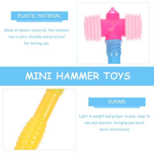 Image of Kisangel 10Pcs Squeaky Hammer Pounding Plastic Mallet Handle Hammer Funny for Preschool Educational Birthday Party Favors Tools Rose (Pack of 2)