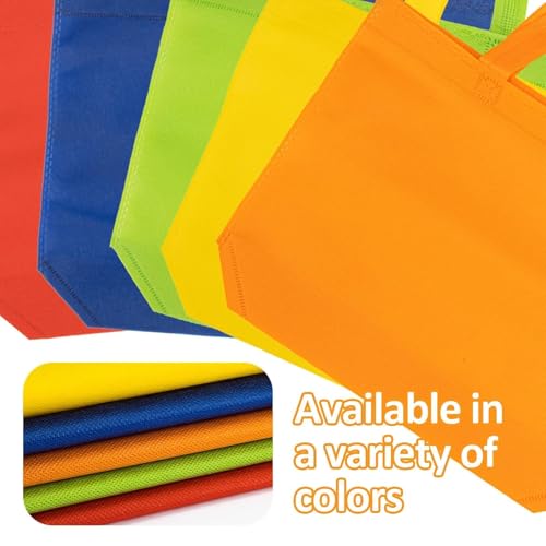 Maqihan Non-Woven Party Favor Bags - Colorful Reusable Bags Non Woven 10 Pack Solid Color Reusable Tote Bags Bulk With Handles Nonwoven Reusable Grocery Bags For Christmas Gifts Celebrations thumb #4
