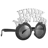 LUOEM Happy New Year Eyeglasses New Year Party Glasses Glitter Fancy Decorative Eyeglasses Celebration Party Favor for 2019 New Year's Eve Party Decors