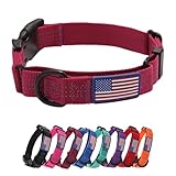 Yunleparks Martingale Dog Collar Quick Release Buckle No Pull Reflective Non-Slip for Medium Large Dogs Training (Wine Red, Large)