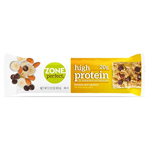 ZonePerfect High Protein Nutrition Snack Bars, Banana Nut Crunch, 2.12 oz bars (16 Bars)
