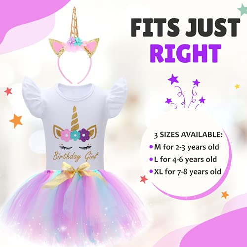 Unicorn Birthday Outfit For Girl Unicorn Tutu Dress Birthday Girl Shirt With Headband #TOP6