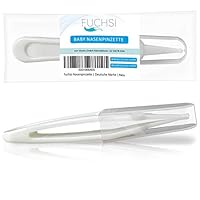 FUCHSI Baby Nasenpinzette | Zur sanften Reinigung der Ohren und Nase Ihres Babys | Deutsche Marke | besonders schonend und sanft zur Babynase | Babypflege Kunststoff Pinzette