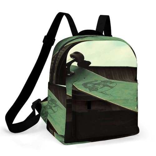 Mochila de monopatín unisex y bolsa para laptop impermeable de estilo casual