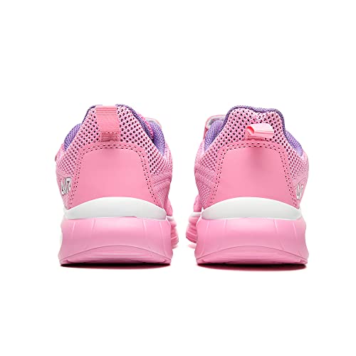 Sogonati Girls Boys Air Tennis Running Shoes Sports Athletic Breathable Lightweight Slip On Walking Sneakers For Kids Pinkpurple Little Kids Size 13.5 #TOP4