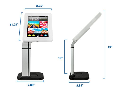Mount-It! Secure Tablet Stand for iPad - Anti Theft iPad Kiosk - Retail iPad Mount - Security Tablet POS Stand - Locking Tablet Enclosure Stand for iPad 9.7 & Limited 10.1 Tablets (MI-3781)
