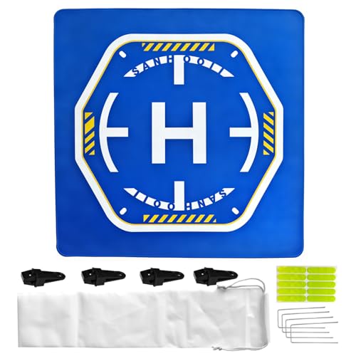 SANHOOII Drone UAV Landing Pad Helipad Launch 19.69"*19.69"(50cm) & 3mm(Thickness)