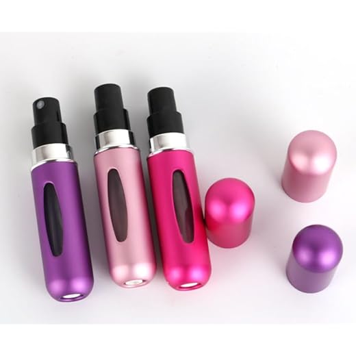 Kit 3 Mini Frascos Borrifadores Spray Para Perfume 5ml Recarregável Atomizador Bolsa Viagem Prático - E-ShopCenter