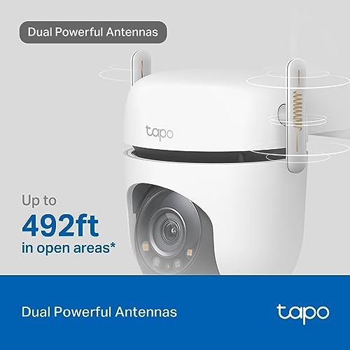 Tapo TP-Link C520WS 2K QHD 4MP Outdoor Pan/Tilt Security Smart Wi-Fi Camera,IP66 Weatherproof, AI Detection,360° Visual Cover