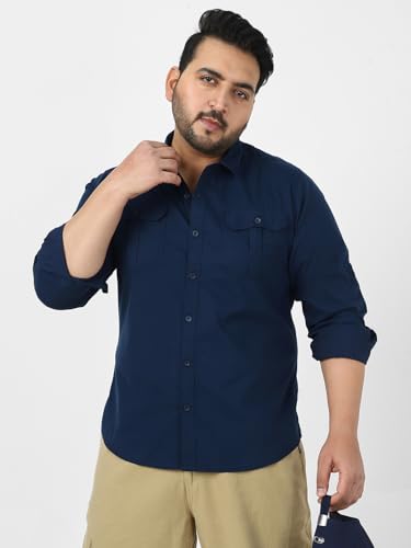 Image of Urbano Plus Men's Cotton Full Sleeve Regular Fit Casual Solid Shirt