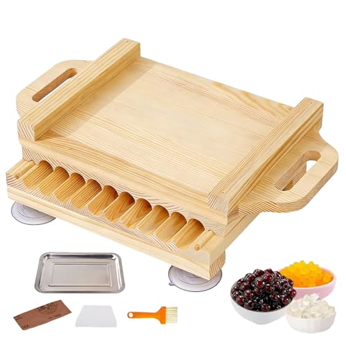 Machine à perles de tapioca 22mm en bois avec ventouse et double poignée - 2