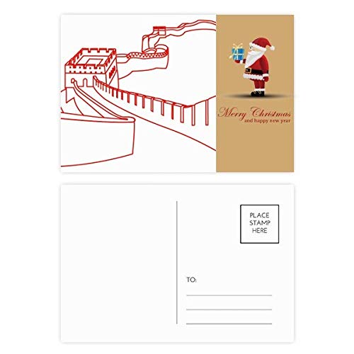 Cartes postales Père Noël Rouge Chine lot de 20 pour correspondance hiver
