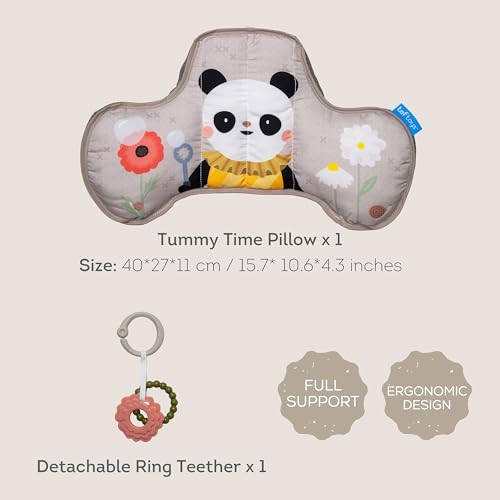 Image of Taf Toys Tummy Time Ergonomic Support Toy & Teether for Infant Newborn Supportive Baby & Neck Strengthening Develops Muscles for Crawling Montessori Sensory Toy Tummy Time Toys 0-6 Months