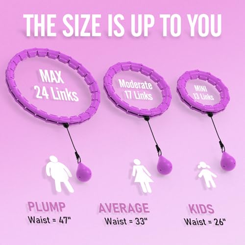 image for JKSHMYT Weighted Hula Circle Hoops for Adults Weight Loss, Infinity Fi