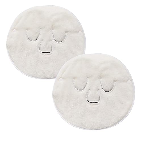 Angzhili 2 máscaras faciales de compresa caliente, toalla facial reutilizable para el cuidado de la piel fría y caliente, vaporizador facial