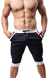 ONEFIT Sport Sweat Pants Shorts Harem Dance Baggy Jogging Training Trousers, Dark Blue, Medium