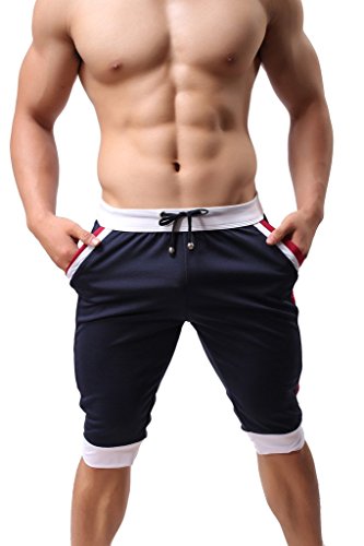 ONEFIT Sport Sweat Pants Shorts Harem Dance Baggy Jogging Training Trousers, Dark Blue, Medium