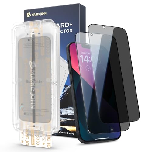 Filtre confidentialité iPhone 13 anti espion 25 degrés vitre protection écran MAGIC JOHN
