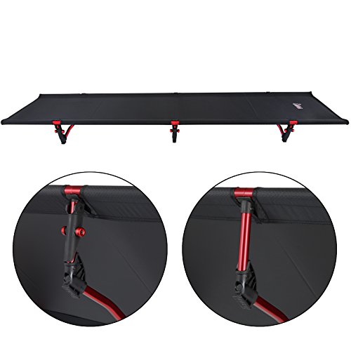 Alpidex Ultralight Camping Bed Can Hold up to 120 kg, Only 1,820 g Incl. Pack Sack, Floor Clearance 16 cm, Minimal Pack Size - Image 3
